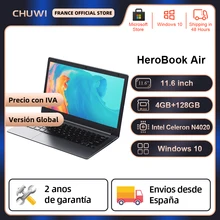 CHUWI HeroBook Air Laptop 11.6 inch HD Screen Intel Celeron N4020 Dual Core 4GB RAM 128GB SSD Windows 10 System Notebook CHUWI HeroBook Air Laptop 11.6 inch HD Screen Intel Celeron N4020 Dual Core 4GB RAM 128GB SSD Windows 10 System Notebook