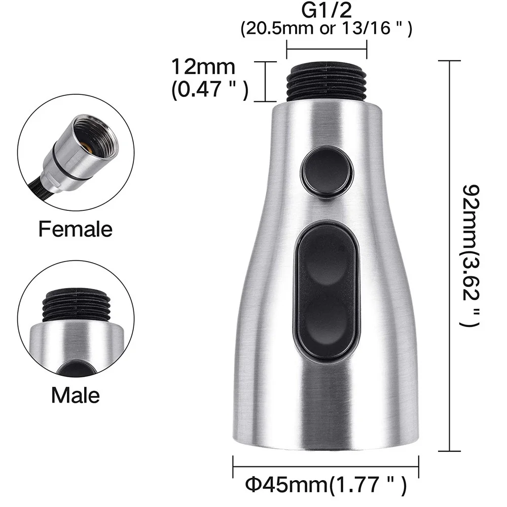 Practical Durable High Quality Faucet spray head Replacement Spray Sprayer Connection For Pull Out Sink Faucet
Practical Durable High Quality Faucet spray head Replacement Spray Sprayer Connection For Pull Out Sink Faucet