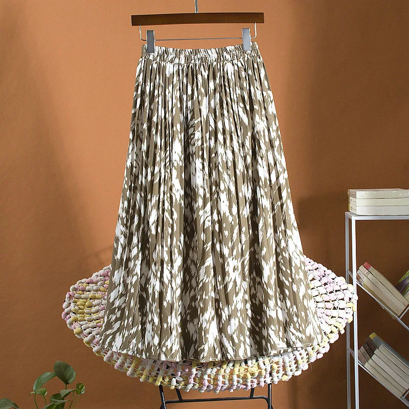 OHRYIYIE Khaki Vintage Print Pleated Midi Skirt Spring Summer 2023 New Women Korean Fashion High Waist Skirts Women Clothes Jupe
OHRYIYIE Khaki Vintage Print Pleated Midi Skirt Spring Summer 2023 New Women Korean Fashion High Waist Skirts Women Clothes Jupe
