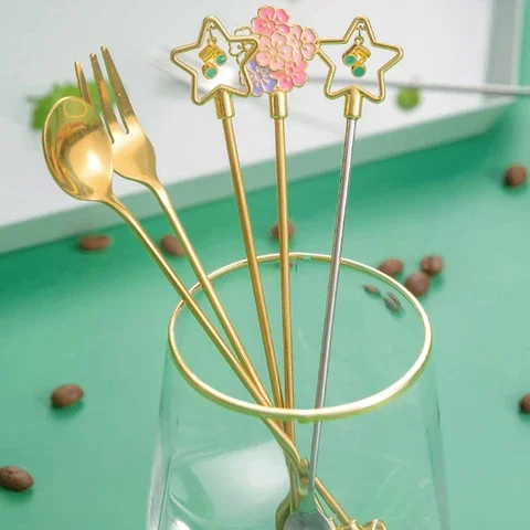 

Sakura Coffee Spoon Cute Stainless Steel Flower Spoon Dessert Snack Kid's Scoop Ice Cream Spoon Tea Mug Spoon Kitchen Tableware