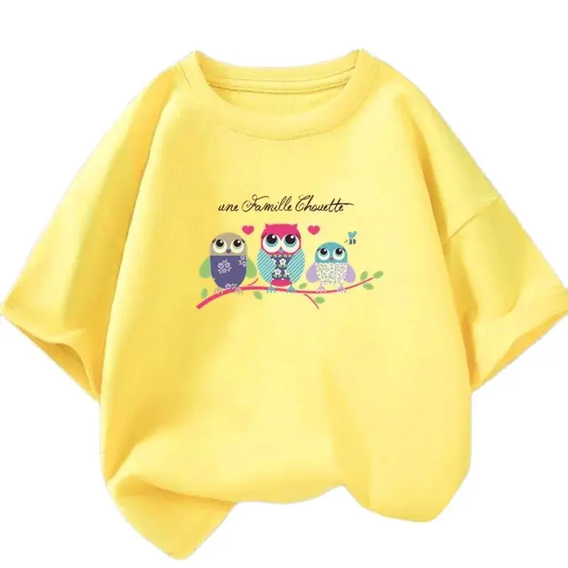 Kawaii Family Owl Tree Cartoon Graphic T-shirt Girls Fashion Cute Summer Tops Kids Short Sleeve Cartoon Clothes
Kawaii Family Owl Tree Cartoon Graphic T-shirt Girls Fashion Cute Summer Tops Kids Short Sleeve Cartoon Clothes