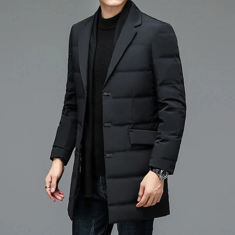 2024 High Quality Fashion Winter New Suit Collar Down Jacket Men Remove Scarf 90 White Duck Warm Men's Coat M-4XL
2024 High Quality Fashion Winter New Suit Collar Down Jacket Men Remove Scarf 90 White Duck Warm Men's Coat M-4XL