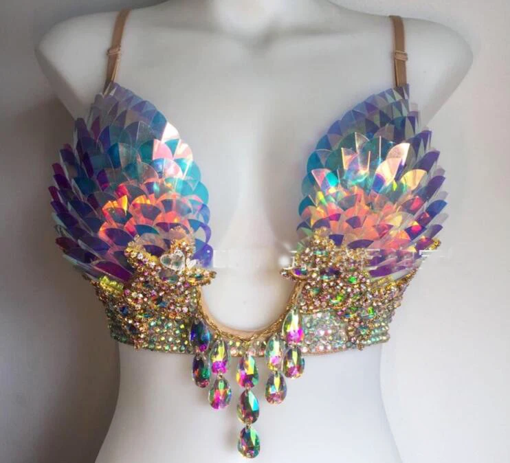 Fish Scales Mermaid Shiny Rhinestone Bra Women Performance Stage Nightclub Dj Dance wear
Fish Scales Mermaid Shiny Rhinestone Bra Women Performance Stage Nightclub Dj Dance wear