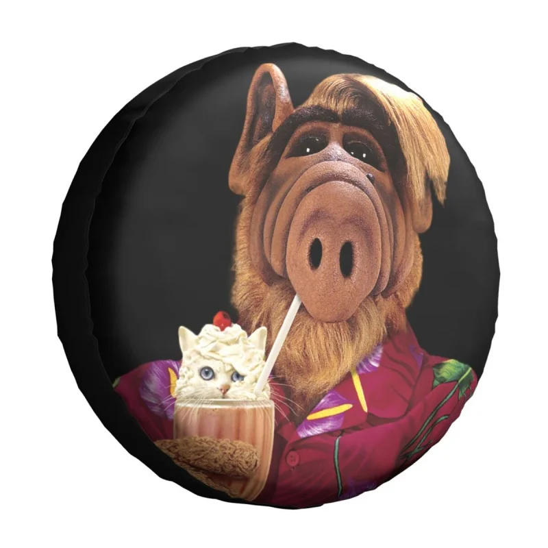 

Custom Funny Alf Meme Spare Tire Cover for Jeep Honda Alien Life Form 4WD 4x4 RV Car Wheel Protectors 14-17Inch