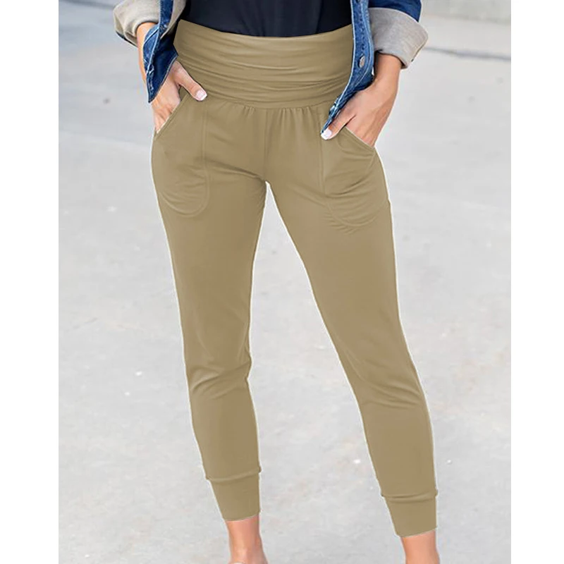 Summer Casual Black High Waist Leggings with Pocket New Fashion Slim Ankle-length Pencil Pants for Women Solid Pantalon 25169
Summer Casual Black High Waist Leggings with Pocket New Fashion Slim Ankle-length Pencil Pants for Women Solid Pantalon 25169