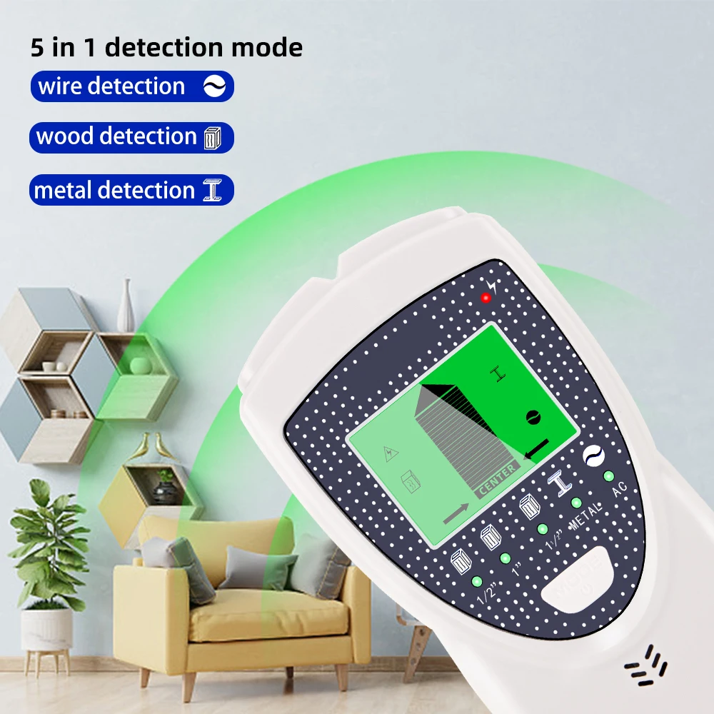 5 In 1 Wall Scanner AC Wood Studs Finder Backlit Black Underground Cable Wires Depth Wall Detector Tracker Finder
5 In 1 Wall Scanner AC Wood Studs Finder Backlit Black Underground Cable Wires Depth Wall Detector Tracker Finder