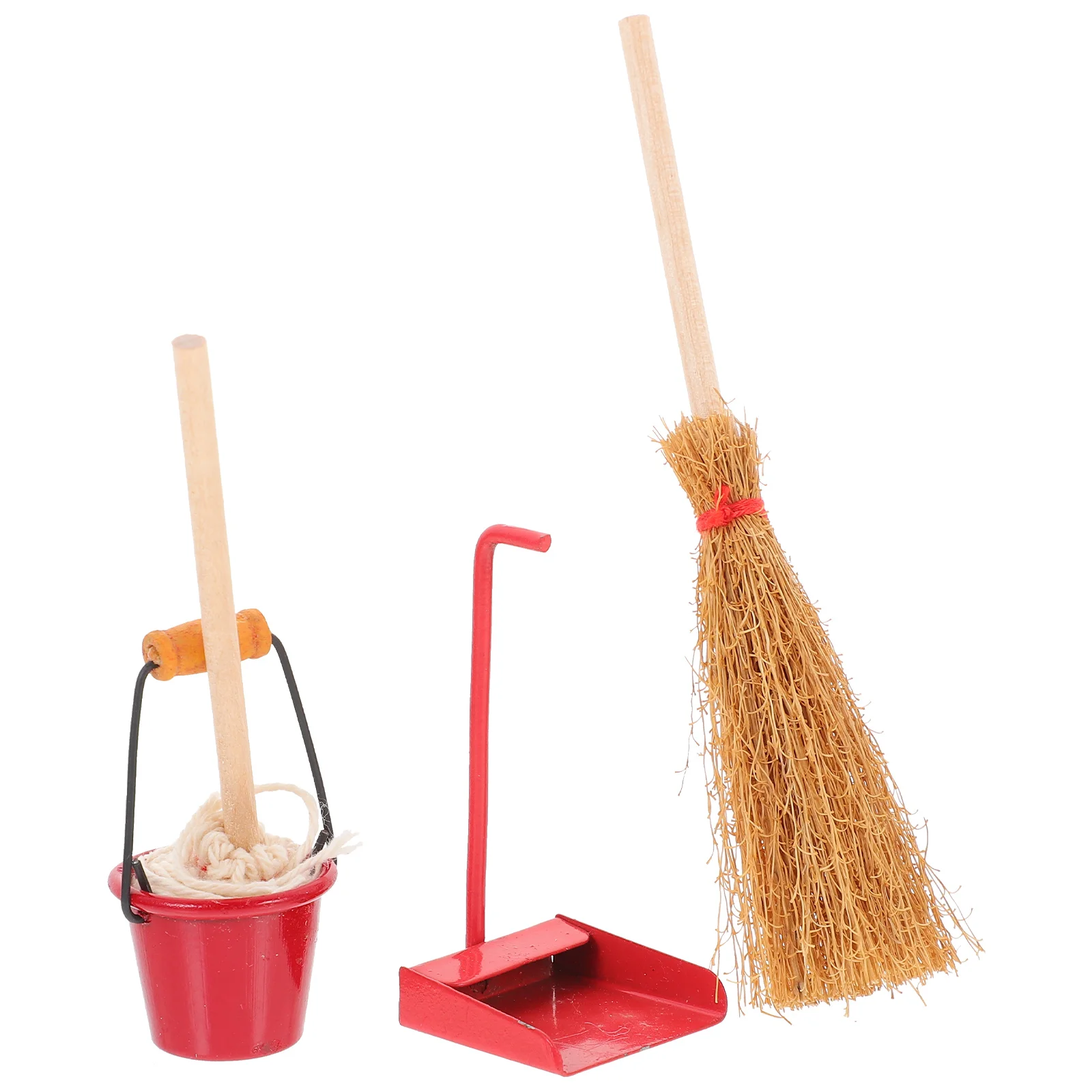 1 Set Mini Dolls House Cleaning Accessories Miniature Mop Broom Dustpan Bucket Prop 
1 Set Mini Dolls House Cleaning Accessories Miniature Mop Broom Dustpan Bucket Prop