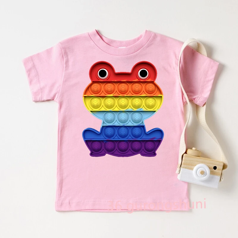 2022 New Style Colorful Kawaii Frog T Shirt Animal Clothes Print Fidget Toys T Shirt Pop It T-Shrit Boy Girl TShirt Tee Tops
2022 New Style Colorful Kawaii Frog T Shirt Animal Clothes Print Fidget Toys T Shirt Pop It T-Shrit Boy Girl TShirt Tee Tops