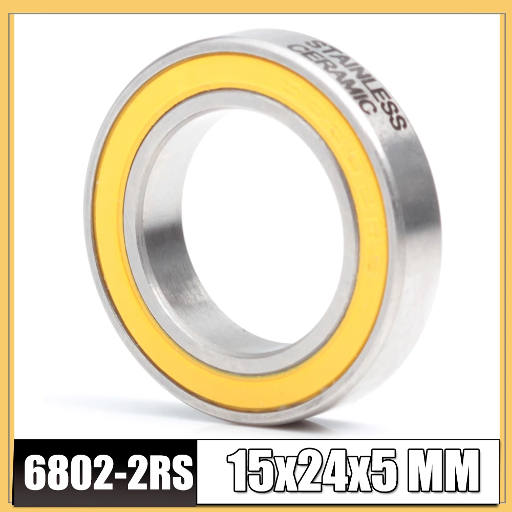 6802-2RS Stainless Bearing 15*24*5 mm 1PC ABEC-3 6802 RS Bicycle Hub Front Rear Hubs Wheel 15 24 5 Ceramic Balls Bearings
6802-2RS Stainless Bearing 15*24*5 mm 1PC ABEC-3 6802 RS Bicycle Hub Front Rear Hubs Wheel 15 24 5 Ceramic Balls Bearings