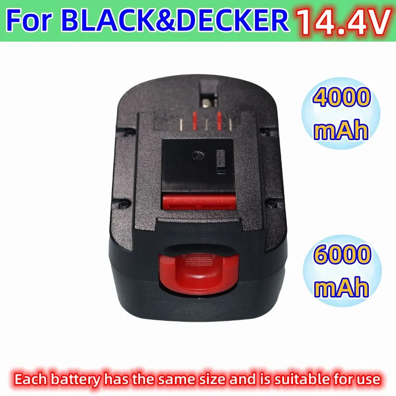 14.4V 4000mAh~6000mAh For BIack & Decker Electric Tools Battery Replacement FSB14 BD1444L HPD14K-2 Etc
14.4V 4000mAh~6000mAh For BIack & Decker Electric Tools Battery Replacement FSB14 BD1444L HPD14K-2 Etc