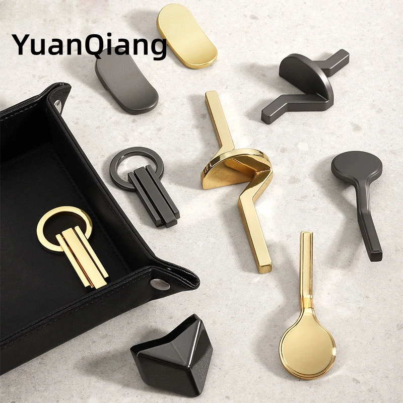 

Modern Gold Cabinet Handles Creativity Solid Zinc alloy Handles Drawer Knobs Wardrobe Door Pulls Furniture Handle