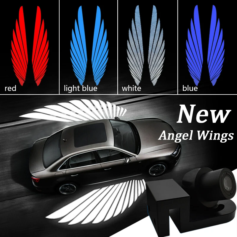 

New Angel Wings Light Car Projector LED Shadow Light Welcome Lamp Auto Accessories For BMW Volkswagen Honda Mercedes-Benz