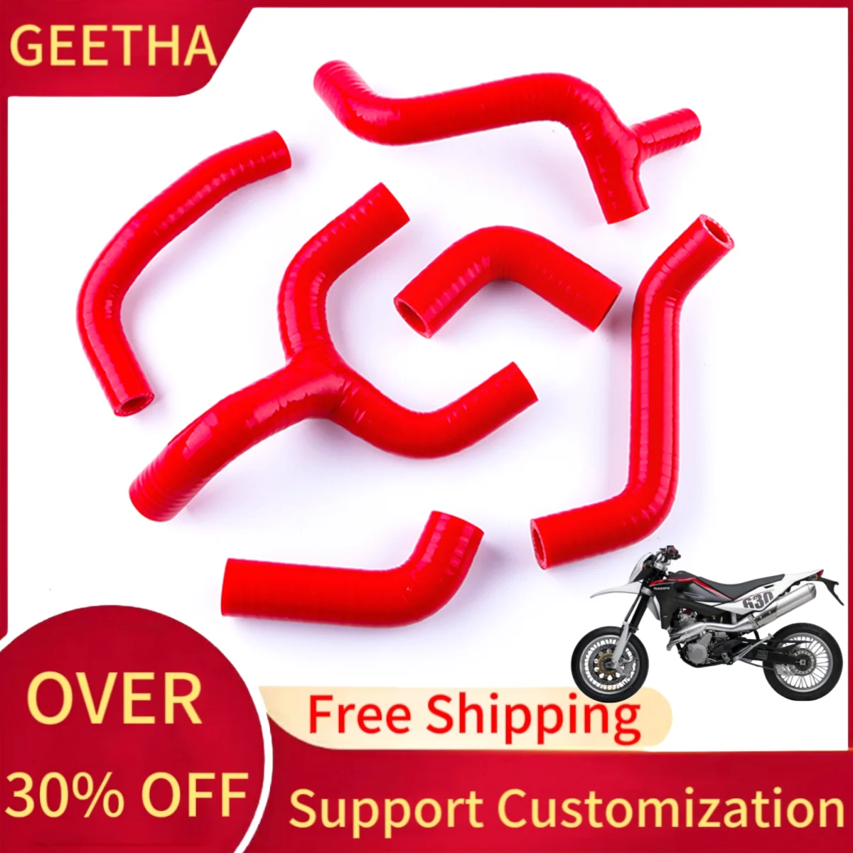 

Fit 2010 2011 Husqvarna SMS 630 TE 630 Silicone Coolant Radiator Hose Pipe Kit