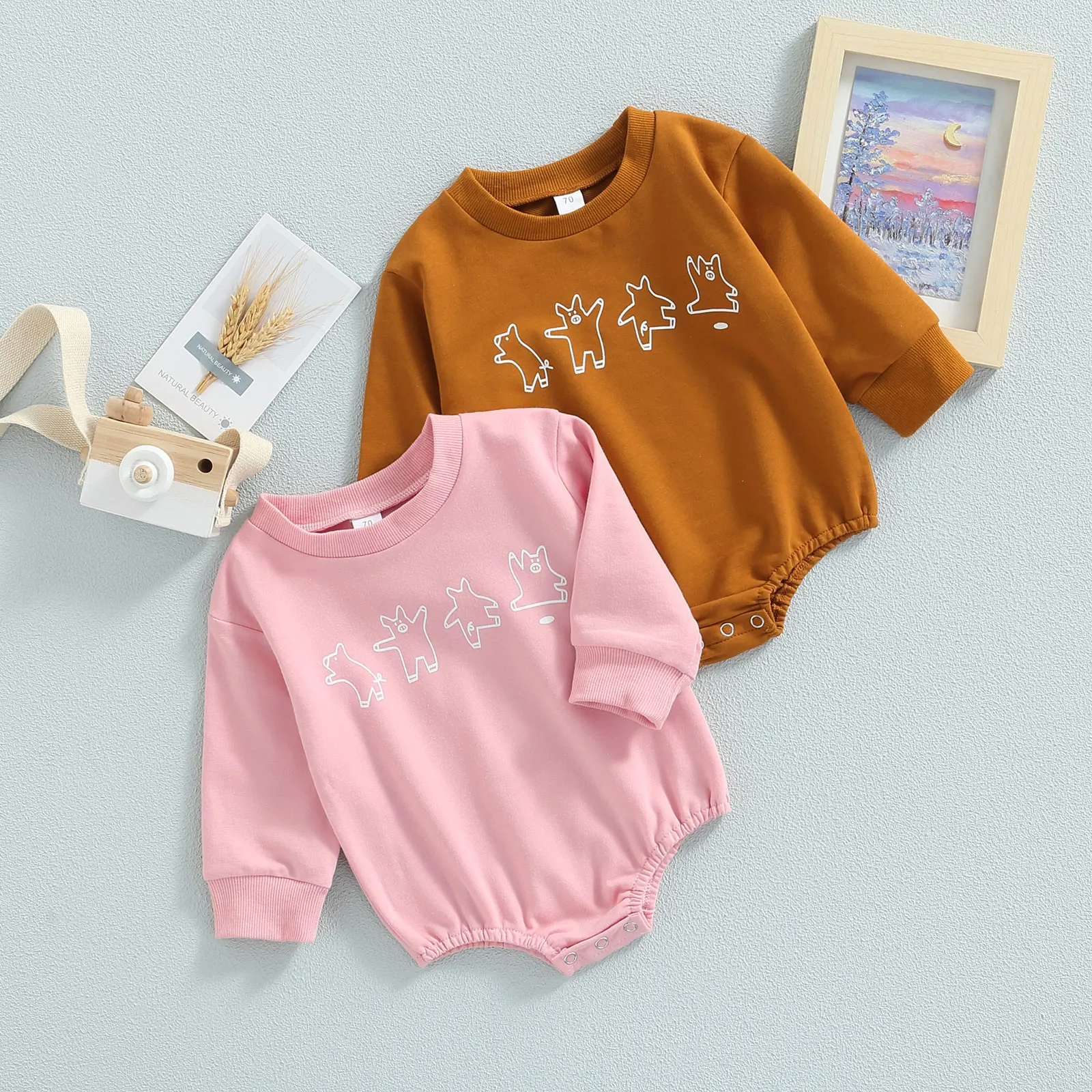 Baby Girl Boy Sweatshirt Romper Long Sleeve Pullover Bodysuit Oversized Knit Sweater Shirt Top Fall Winter Clothes
Baby Girl Boy Sweatshirt Romper Long Sleeve Pullover Bodysuit Oversized Knit Sweater Shirt Top Fall Winter Clothes