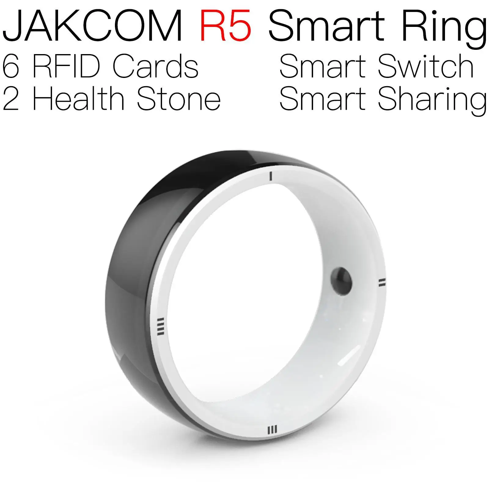 

JAKCOM R5 Smart Ring New product as inlays sticker nfc phones etiquette 125khz rfid clear tags write read ferrit core tag black