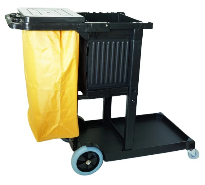 

Hotel Cleaning Trolley Janitor Cleaning Supplies Service Janitorial Carts With Storage Cabinet