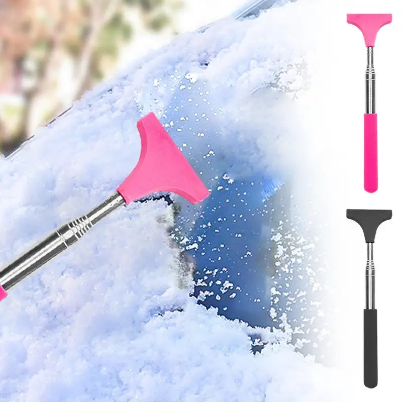

Portable Car Ice Removal Scrapers 3-in-1 Snow Cleaning Tool Comfortable Grip Long Handle Ice Scrapers Gadget Automobile Tools