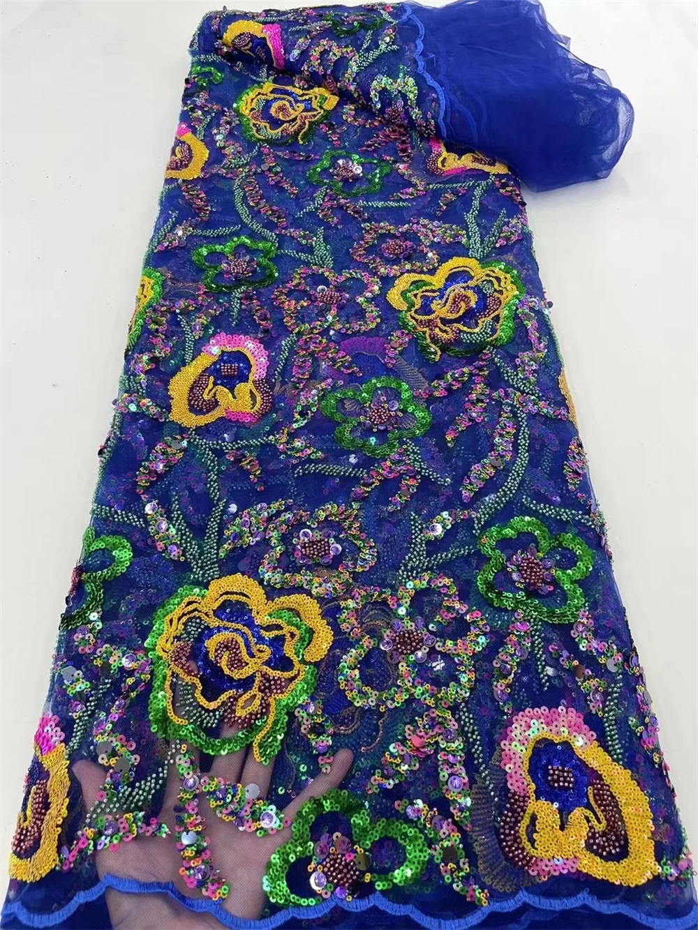 Luxury Sequence African Lace Fabric 2022 Latest High Quality French Tulle Lace Embroidery With Beads For Party 5 Yards QF0098
Luxury Sequence African Lace Fabric 2022 Latest High Quality French Tulle Lace Embroidery With Beads For Party 5 Yards QF0098