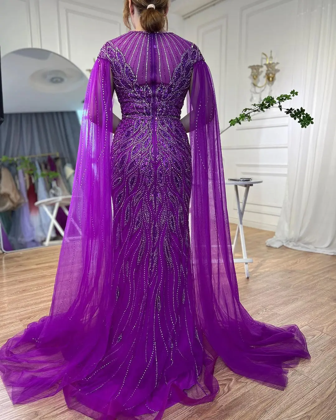 Arabic Blue Cape Sleeves Mermaid Beaded Luxury Long Evening Dresses Gowns for Women Wedding Party 23 Mallzona S1747950ad33b46fca2a5e911e380414cr Arabic Blue Cape Sleeves Mermaid Beaded Luxury Long Evening Dresses Gowns for Women Wedding Party Mallzona