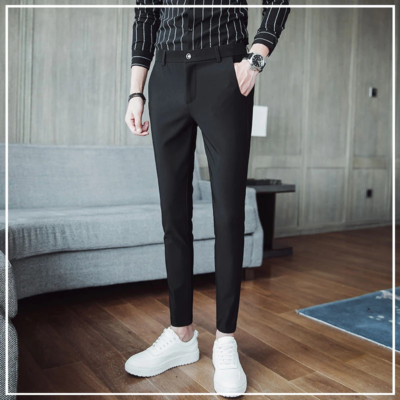 2024 New Versatile Four Seasons Fashion Korean Edition High Waist Slim Fit Solid Color Casual Simple Feet Suit Pants for Men
2024 New Versatile Four Seasons Fashion Korean Edition High Waist Slim Fit Solid Color Casual Simple Feet Suit Pants for Men