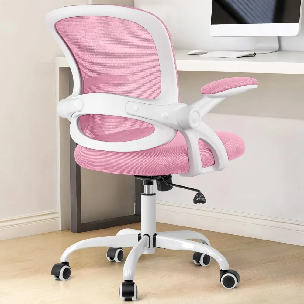 Office Chair, Ergonomic Desk Chair, Mesh Computer Chair Height Adjustable, Comfy Swivel Task Chair with Wheels and Flip-up Arms
Office Chair, Ergonomic Desk Chair, Mesh Computer Chair Height Adjustable, Comfy Swivel Task Chair with Wheels and Flip-up Arms