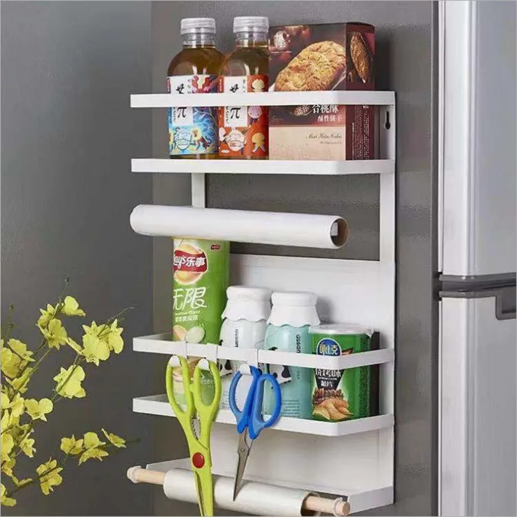 Japanese Style Hook Refrigerator Multifunctional Kitchen Supplies Rack Household Metal Magnet Storage Rack
Japanese Style Hook Refrigerator Multifunctional Kitchen Supplies Rack Household Metal Magnet Storage Rack