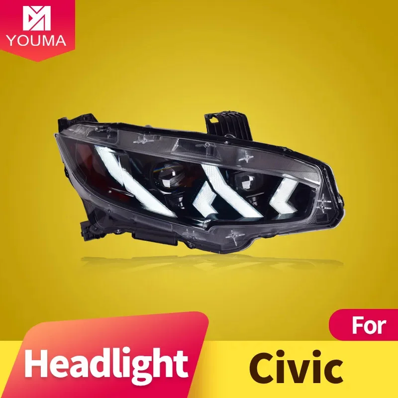 Стайлинг автомобиля, передняя фара для Honda Civic, фары 2016-2021Civic, светодиодная фара, прожектор, линза DRL, автомобильные аксессуары
Стайлинг автомобиля, передняя фара для Honda Civic, фары 2016-2021Civic, светодиодная фара, прожектор, линза DRL, автомобильные аксессуары