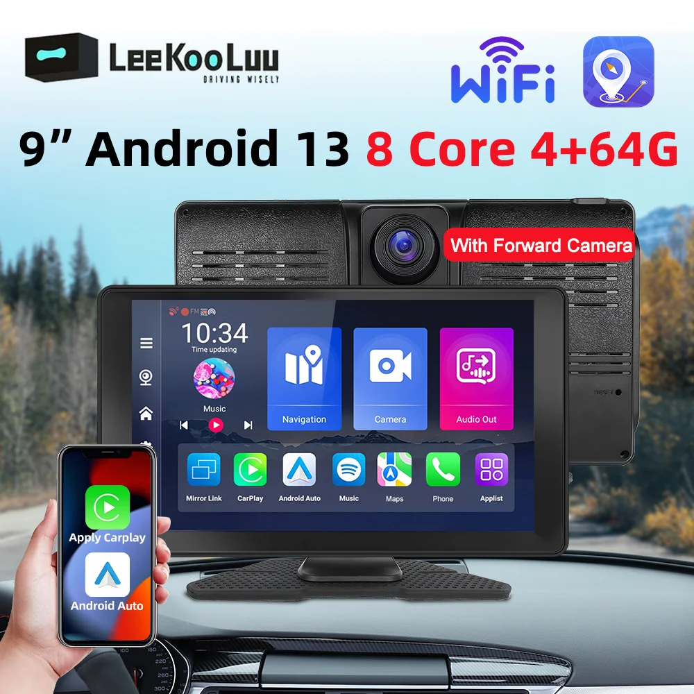 LeeKooLuu 9 "Android 13.0 беспроводной Carplay и Android Авто умный монитор 4 + 64G Автомобильный GPS Bluetooth DVR голосовое управление FM Мультимедиа
LeeKooLuu 9 "Android 13.0 беспроводной Carplay и Android Авто умный монитор 4 + 64G Автомобильный GPS Bluetooth DVR голосовое управление FM Мультимедиа