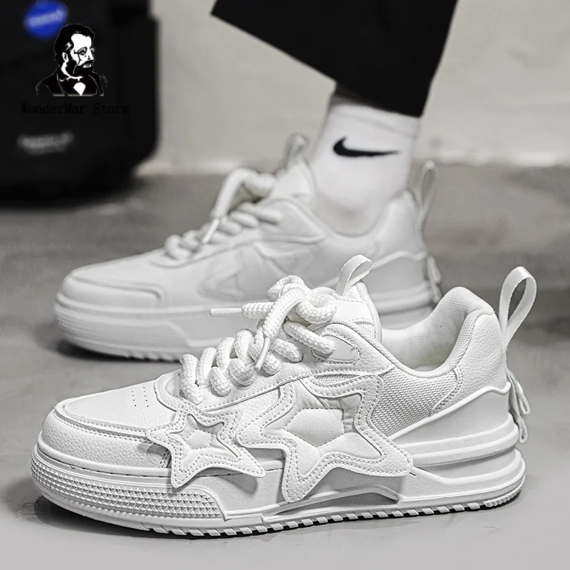 Tennis retro fashion skateboard shoes White leather men's sneakers Outdoor sports casual shoes trend soft and comfortable
Tennis retro fashion skateboard shoes White leather men's sneakers Outdoor sports casual shoes trend soft and comfortable