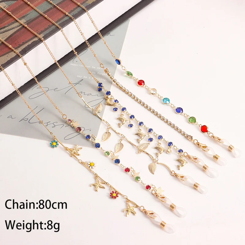Fashion Love Leaves Children Sunglasses Mask Holder Lanyard Color Crystal Dolphin Anti-slip Glasses Chain Neck Strap New Jewelry
Fashion Love Leaves Children Sunglasses Mask Holder Lanyard Color Crystal Dolphin Anti-slip Glasses Chain Neck Strap New Jewelry