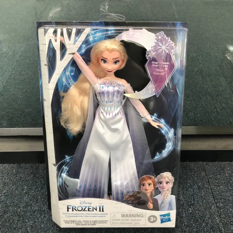 

Disney Frozen II Dress up to attend Elsa princess Can sing action figure Model doll Desktop decoration girl toy Festival gifts