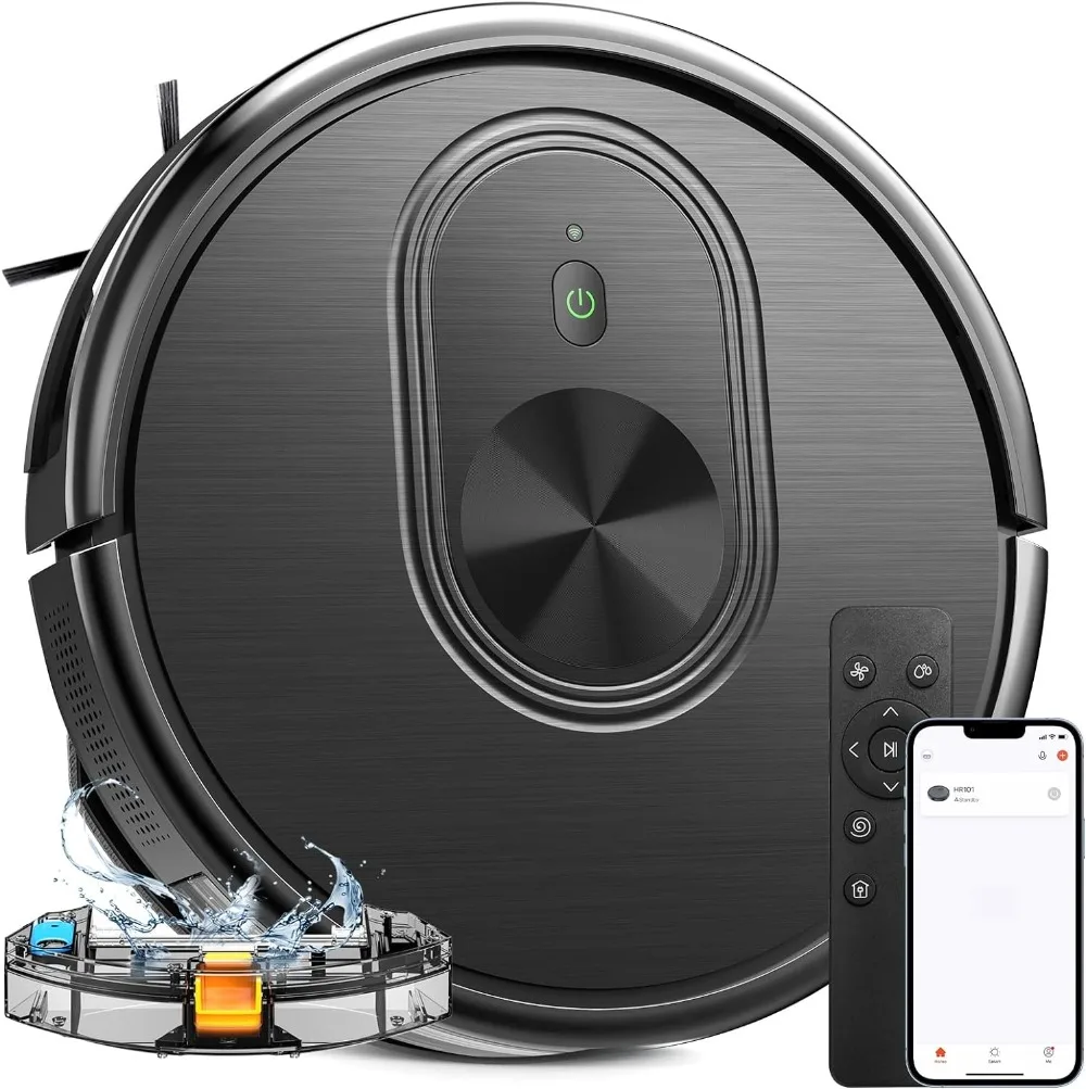 

Robot Vacuum and Mop Combo, 3 in 1 Mopping Robotic Vacuum with Schedule, App/Bluetooth/Alexa, 1600Pa Max Suction