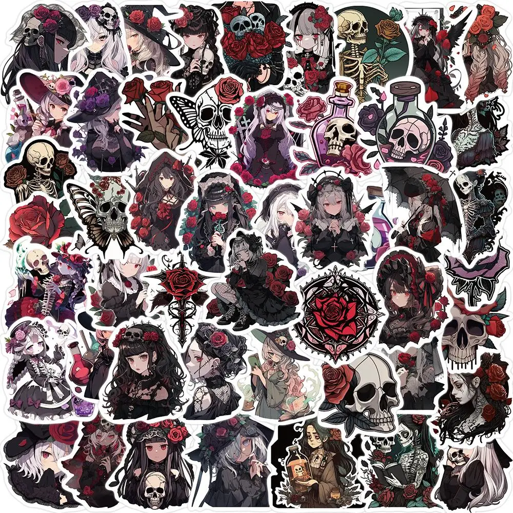 10/25/50pcs Dark Gothic Rose Girl Stickers Decals Cartoon Graffiti DIY Notebook Luggage Wall Decoration PVC Sticker
10/25/50pcs Dark Gothic Rose Girl Stickers Decals Cartoon Graffiti DIY Notebook Luggage Wall Decoration PVC Sticker