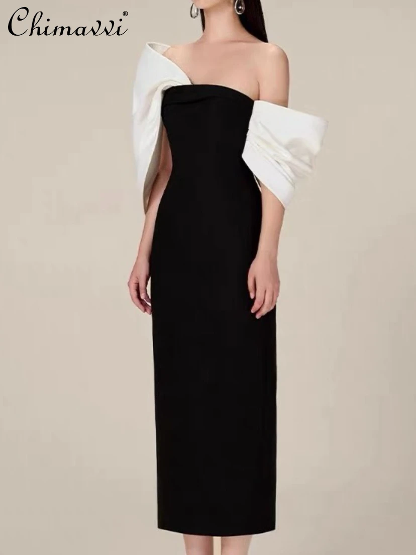 New High-End Big Bow Dress Dress 2024 Spring Autumn Fashion Socialite High Waist Slimming Elegant Long Sheath One-Step Dress
New High-End Big Bow Dress Dress 2024 Spring Autumn Fashion Socialite High Waist Slimming Elegant Long Sheath One-Step Dress