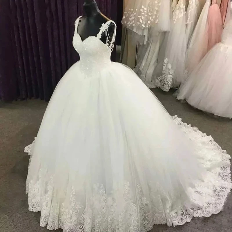 ANGELSBRIDEP Spaghetti Straps Wedding Dresses Appliques Beading Vestido De Noiva Fashion Sweetheart Bride Dresses For Women NEW
ANGELSBRIDEP Spaghetti Straps Wedding Dresses Appliques Beading Vestido De Noiva Fashion Sweetheart Bride Dresses For Women NEW
