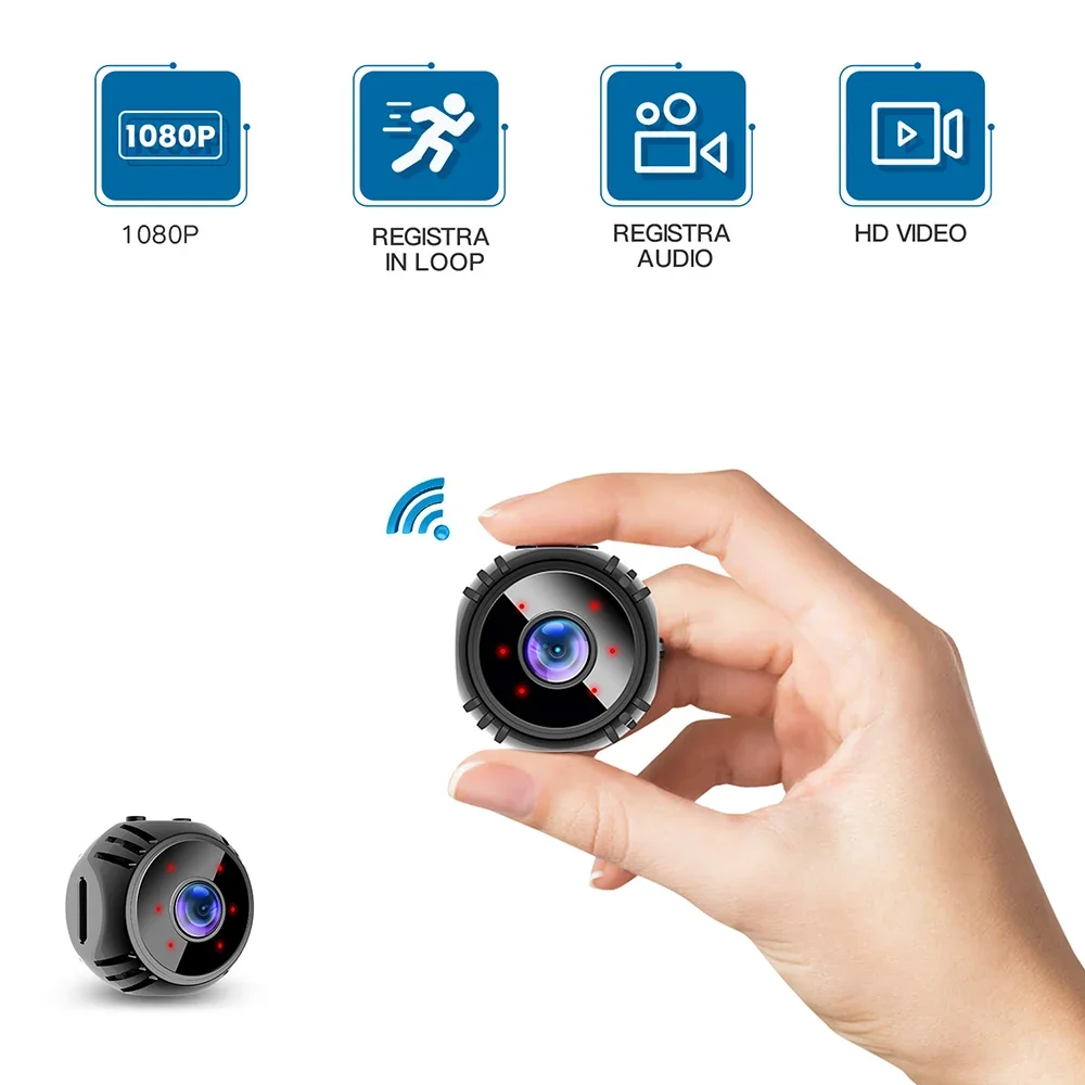 

W8 1080P HD Wifi Wireless Security Camera Mini Camera Surveillance Cameras Sensor Camcorder Web Video Smart Home Safety