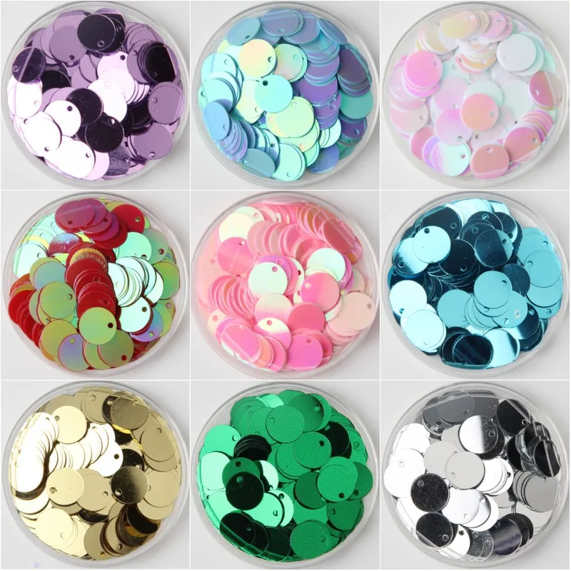 

Sequin Flat Round Loose Sequins Paillettes Sewing Craft DIY Accessories for Garment Lentejuelas Para Coser 10/15/20/25/30mm 10g