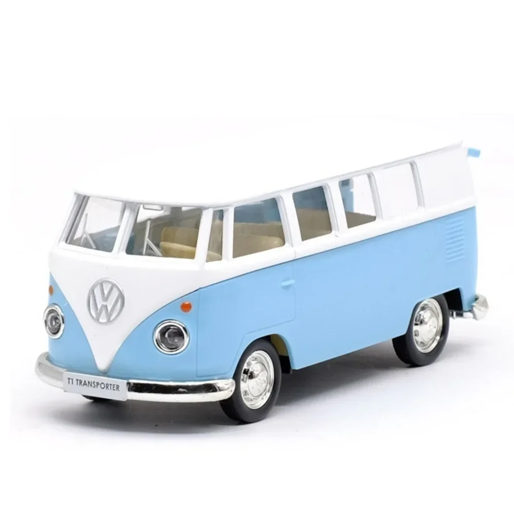 

1:36 Volkswagen VW T1 литой автомобиль из сплава, модели игрушечных автомобилей, классические автобусы, коллекционные игрушки для детей