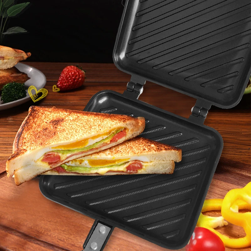 

2023 New Sandwich Maker Grill Pan Non-Stick Pan Waffle Toaster Cake Breakfast Machine Barbecue Steak Frying Oven