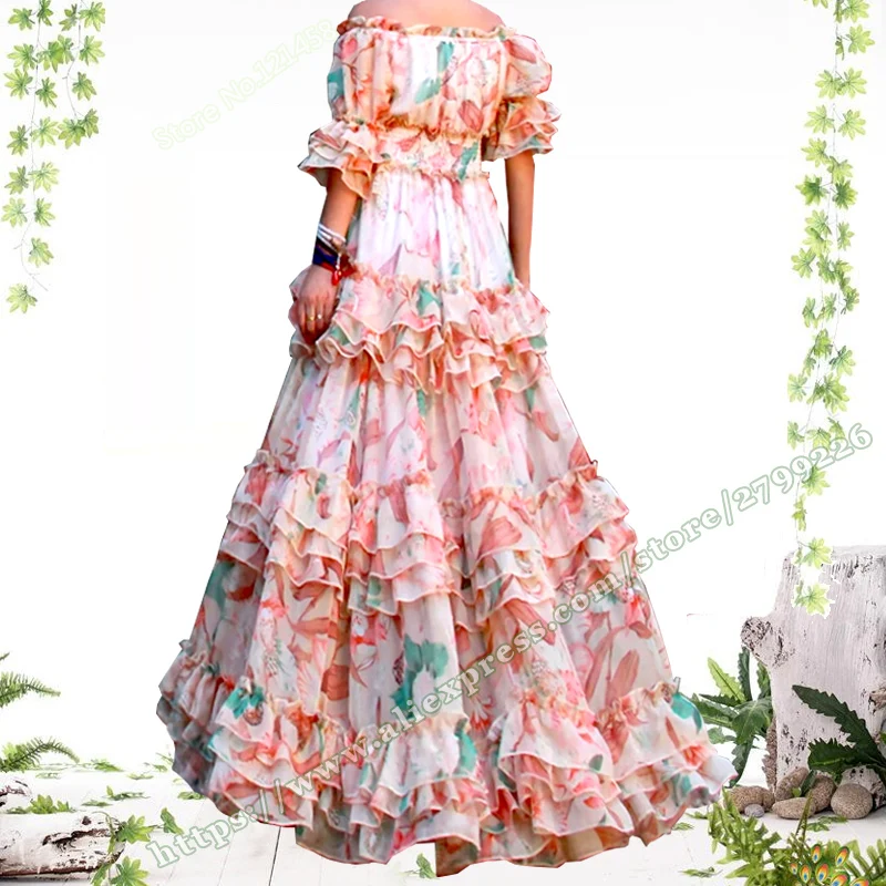 2023 богемное искусственное шифоновое длинное платье с цветочным рисунком, женское Элегантное летнее платье с оборками для выпускного вечера, женские Роскошные вечерние платья 2023
2023 богемное искусственное шифоновое длинное платье с цветочным рисунком, женское Элегантное летнее платье с оборками для выпускного вечера, женские Роскошные вечерние платья 2023