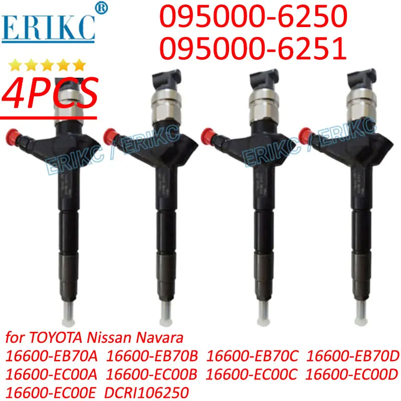 

095000-6250 Common Rail Injection Nozzle 095000-6251 DIESEL FUEL INJECTOR for TOYOTA Nissan Navara DENSO 16600-EB70A DCRI106250