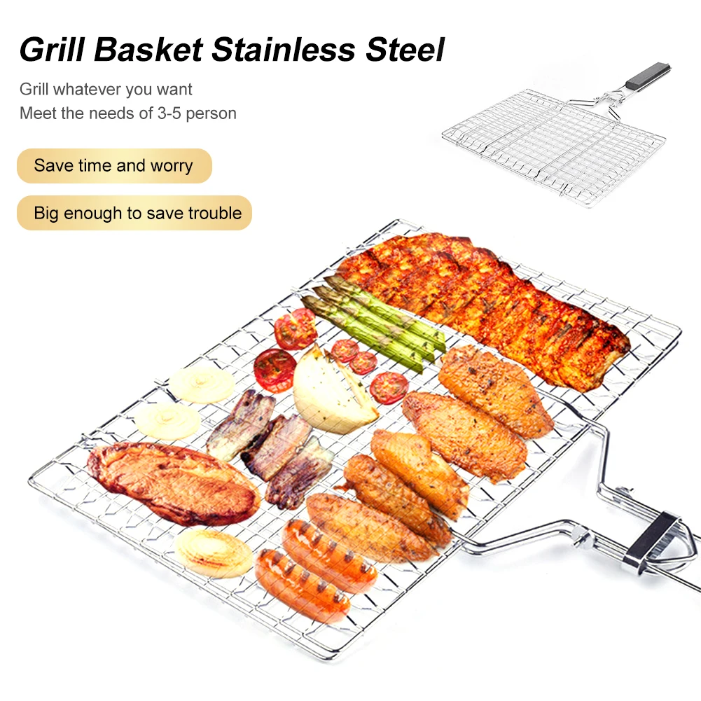Barbecue Basket Stainless Steel Detachable Folding Grilling Basket For Fish Shrimp Vegetables Outdoor Camping Picnic BBQ Tools
Barbecue Basket Stainless Steel Detachable Folding Grilling Basket For Fish Shrimp Vegetables Outdoor Camping Picnic BBQ Tools