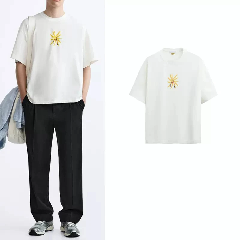 PB&ZA Men's 2024 Summer New Fashion Loose Fit Round Neck Short Sleeve Unisex Sun Print T-Shirt 0722426
PB&ZA Men's 2024 Summer New Fashion Loose Fit Round Neck Short Sleeve Unisex Sun Print T-Shirt 0722426