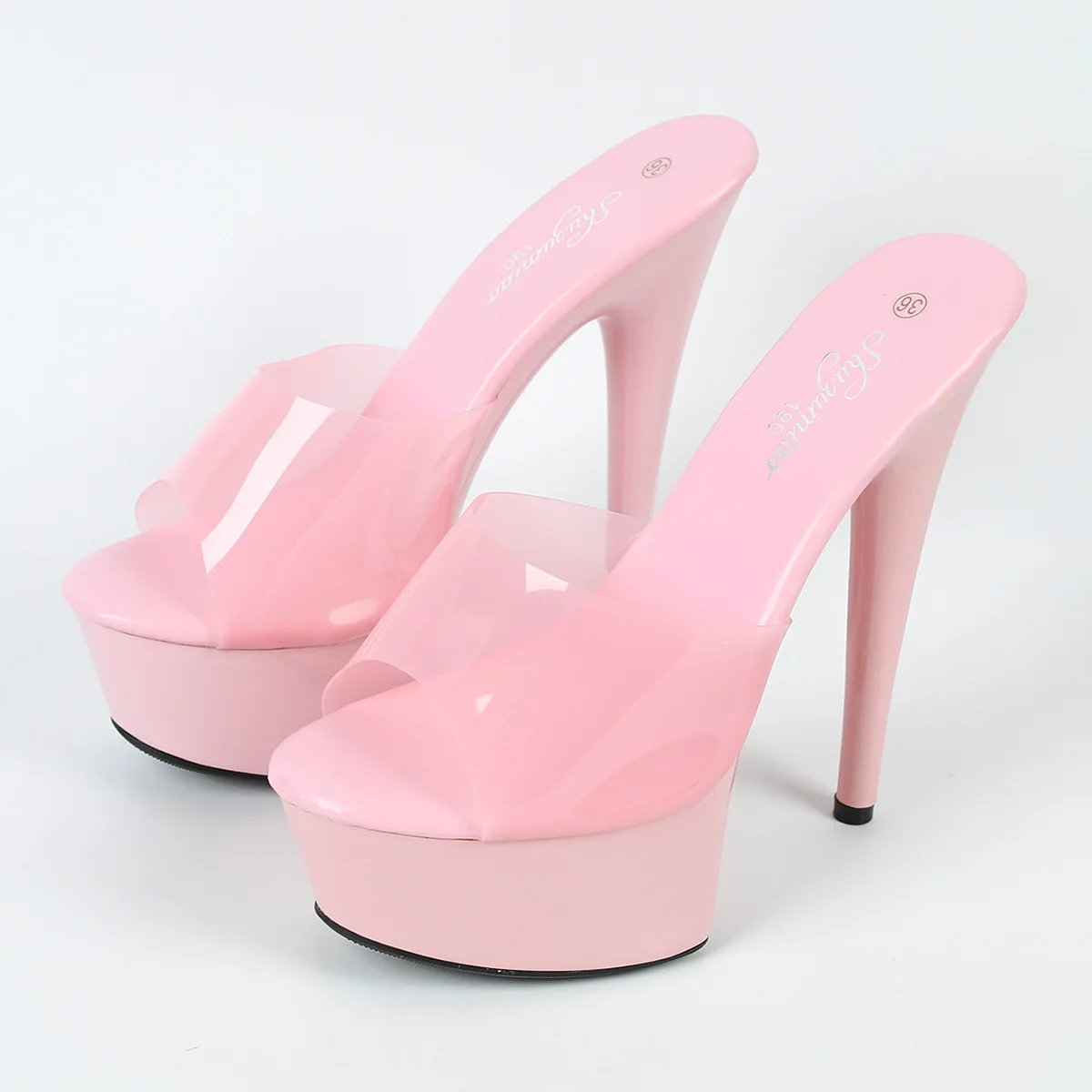 15cm Red Clear Crystal Women's Heels Sandals Slipper With 5cm Platform Dance Shoes Sexy Women Shoes for Party Super High Heels 73 S1760cd680f4f4dc5a817417de5fbe179X