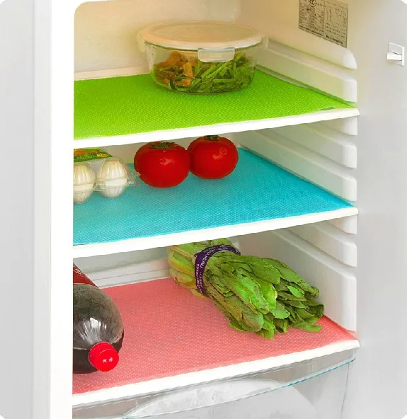 High quality 45*29cm 4 pcs / lot EVA Refrigerator Pad Mat Fridge Anti-fouling Anti Frost Waterproof Kitchen Table Eat Mats |