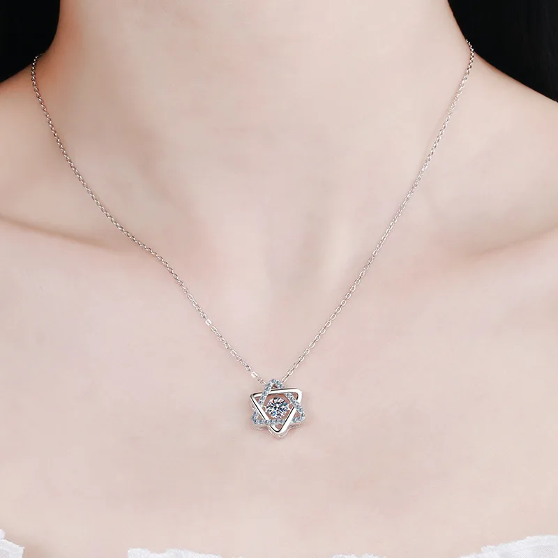 Monkton Real Moissanite Star of David Silver 925 Necklace for Women Shiny Hollow Hexagonal Star Zircon Pendant Jewelry Gift
Monkton Real Moissanite Star of David Silver 925 Necklace for Women Shiny Hollow Hexagonal Star Zircon Pendant Jewelry Gift