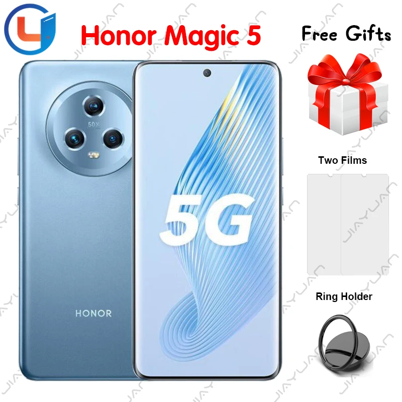 

Original Honor Magic 5 5G Mobile Phone 6.73 Inches 120Hz OLED Screen Snapdragon 8 Gen 2 MagicOS 7.1 Battery 5100mAh Smartphone
