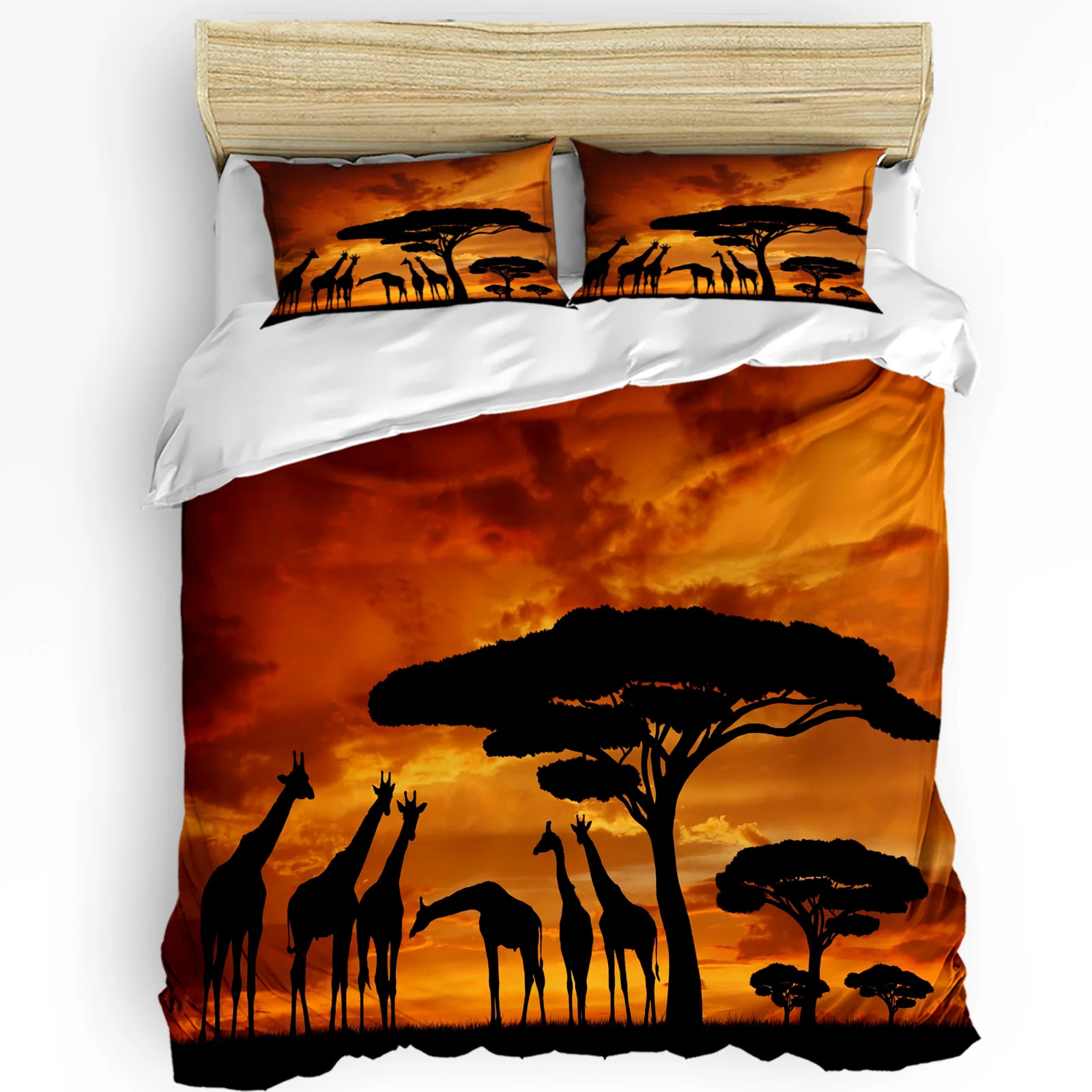 Africa Giraffe Tree Silhouette Dusk Bedding Set 3pcs Duvet Cover Pillowcase Kids Adult Quilt Cover Double Bed Set Home Textile
Africa Giraffe Tree Silhouette Dusk Bedding Set 3pcs Duvet Cover Pillowcase Kids Adult Quilt Cover Double Bed Set Home Textile