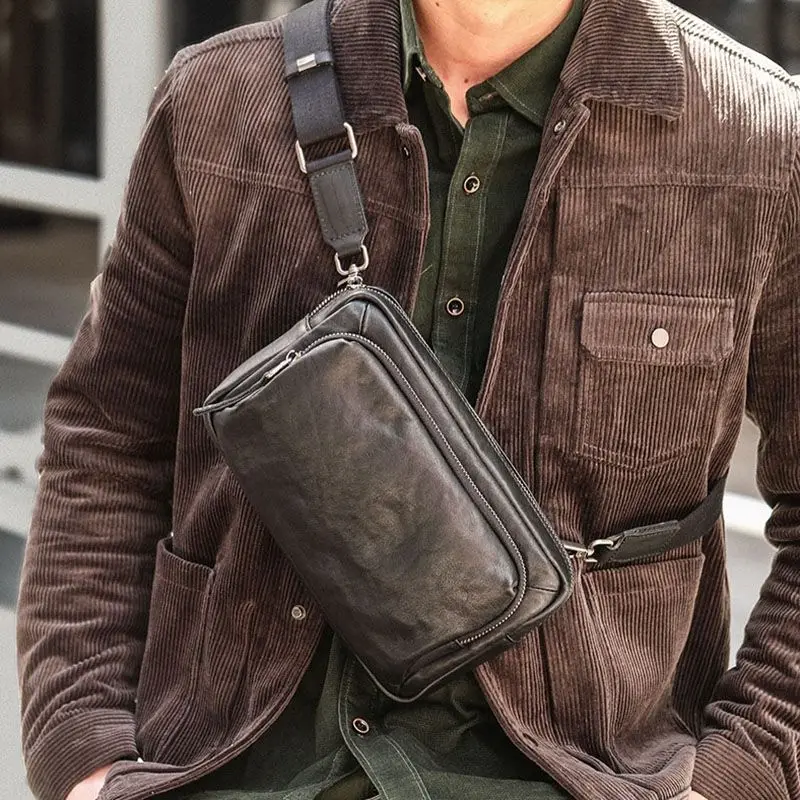 Fashionable Men's Shoulder Bag Top Layer Cowhide Crossbody Bag Casual Soft Handbag Leather Multifunctional Chest Bag
Fashionable Men's Shoulder Bag Top Layer Cowhide Crossbody Bag Casual Soft Handbag Leather Multifunctional Chest Bag