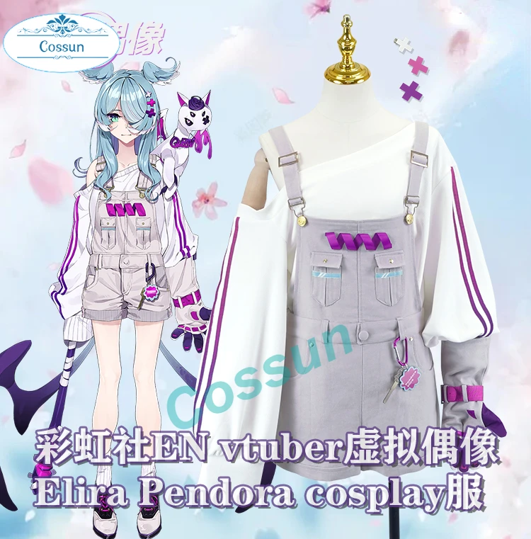 EN vtuber Elira Pendora cosplay costume halloween costume game hololive anime role play lovely strap dress for women men
EN vtuber Elira Pendora cosplay costume halloween costume game hololive anime role play lovely strap dress for women men